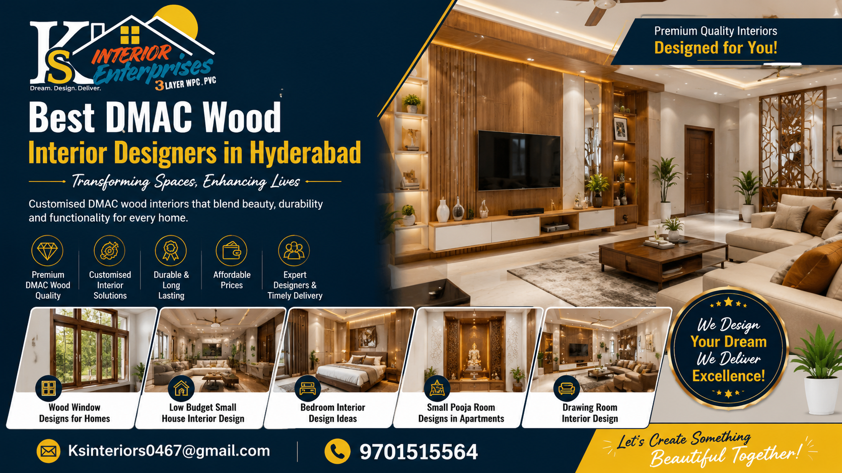 Best DMAC Wood Interior Designers in Hyderabad
